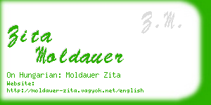 zita moldauer business card